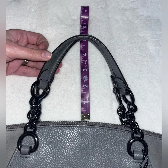 Chain Prairie Satchel Dark Gunmetal/ Heather Gray - Picture 5 of 9